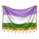 Genderqueer Pride Flag Tapestry