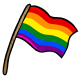 Pride Flag Stick Gay