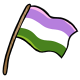 Pride Flag Stick Genderqueer