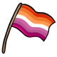 Pride Flag Stick Lesbian