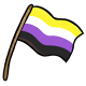 Pride Flag Stick Nonbinary