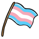 Pride Flag Stick Trans
